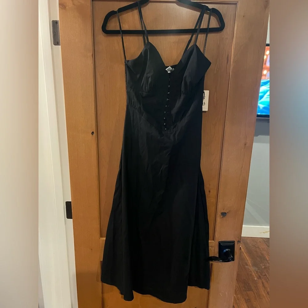 NWT Sincerely Jules Black Corset Midi Dress Size Small Style 21660 - Picture 2 of 6